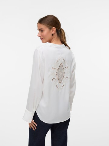VERO MODA Blouse 'VMELENOR' in Wit: voorkant