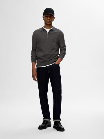 SELECTED HOMME Pullover 'SLHBerg' i grå