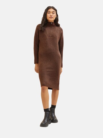 TOM TAILOR DENIM Knit dress in Brown