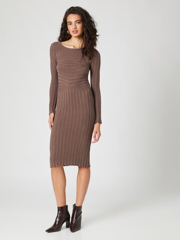 Guido Maria Kretschmer Women Knitted dress 'Elli' in Grey: front