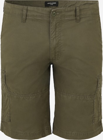 Regular Pantalon cargo 'COLE CAMPAIGN' Jack & Jones Plus en vert : devant