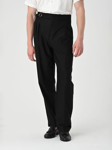 Antioch Regular Pleat-front trousers in Black
