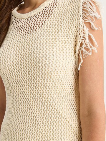 Bianco Lucci Jurk 'Midi' in Beige