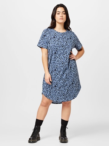 ONLY Carmakoma - Vestido em azul: frente