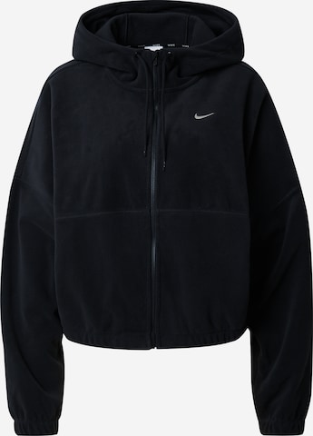 NIKE Athletic Fleece Jacket 'ONE' in Black: front