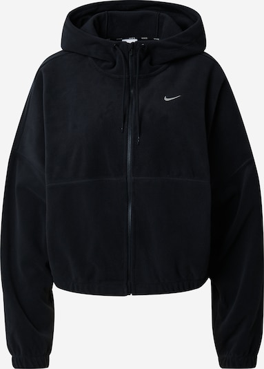 NIKE Athletic fleece jacket 'ONE' in Black / White, Item view