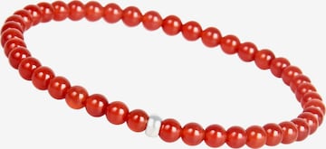 Massi Morino Perlenarmband aus Natursteine Karneol, 15 cm in Rot: Vorderseite