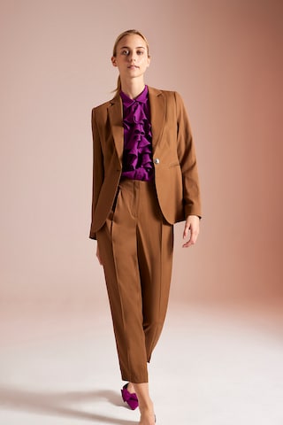 MORE & MORE Pleated Pants in Brown