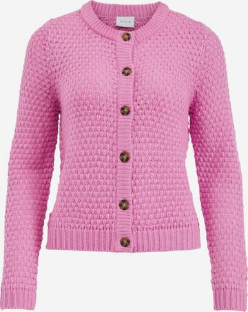 VILA Knit Cardigan in Pink: front