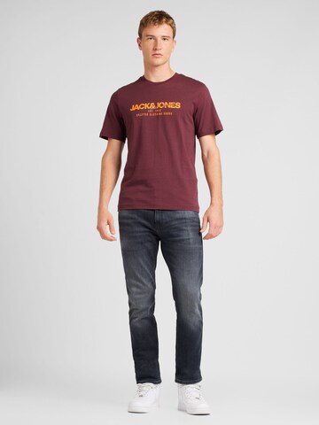 JACK & JONES Tričko 'JJALVIS' – červená