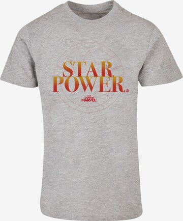 T-Shirt ' Captain Marvel- Star Power' ABSOLUTE CULT en gris : devant