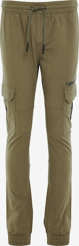 Threadbare Tapered Cargo Pants in Green: front