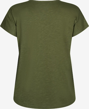 Zizzi Shirt 'Dan' in Green