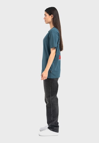 Oldskull Shirt 'Asian Neon Djane' in Blauw