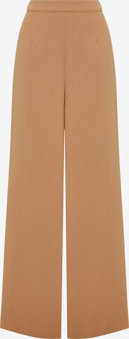 Tussah Wide leg Trousers 'HOLLY' in Beige: front