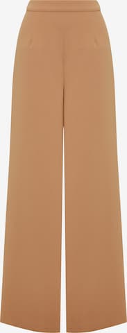 Tussah Wide Leg Hose 'HOLLY' in Beige: predná strana