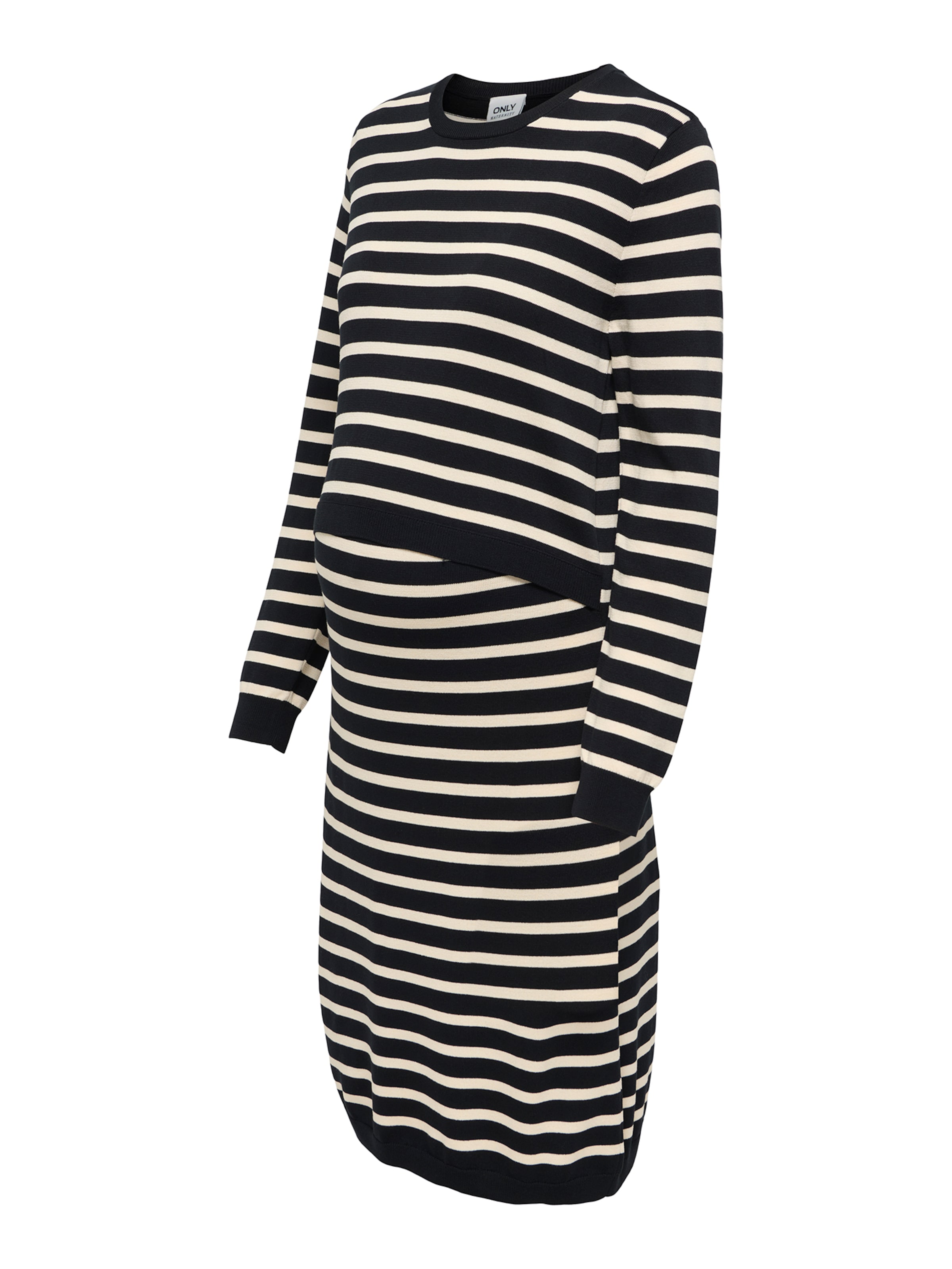 Only Maternity Knitted dress 'OLMFARI' in Black: front