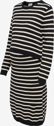 Megzta suknelė 'OLMFARI' iš Only Maternity, spalva – juoda / balkšva, Prekių apžvalga