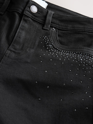 Next Slimfit Kavbojke | črna barva