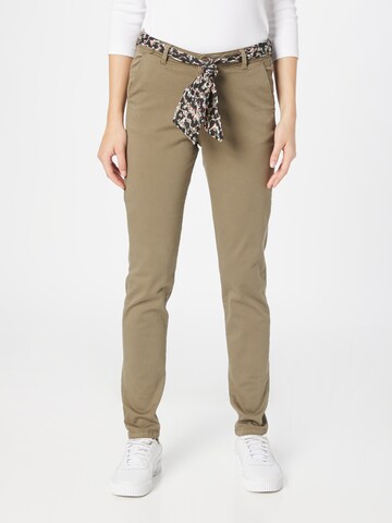 Le Temps Des Cerises Regular Chino trousers 'DYLI' in Green: front