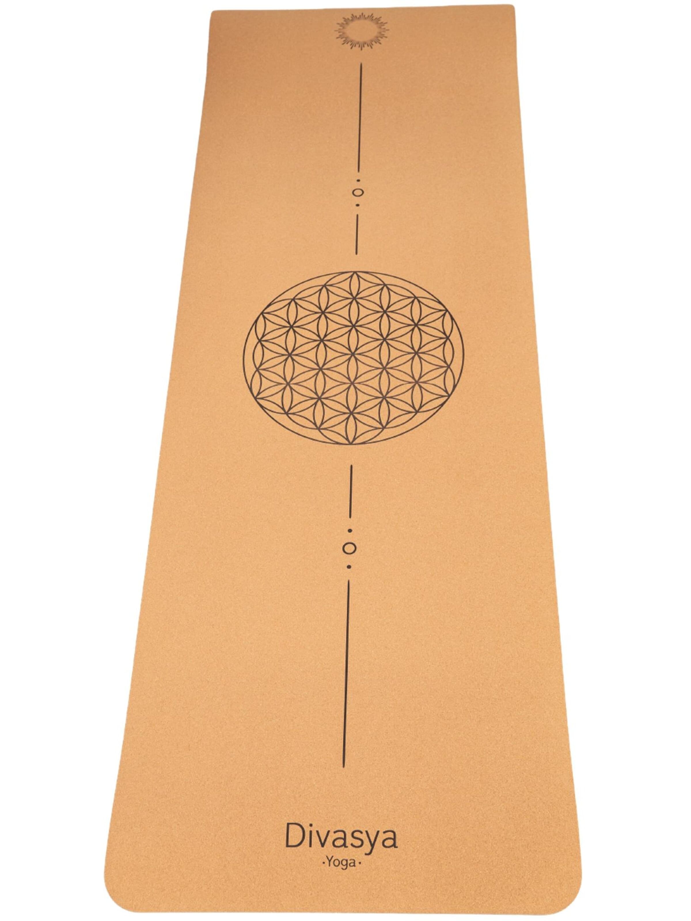 Divasya Mat 'Blume des Lebens' in Brown: front