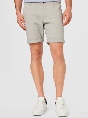 JACK & JONES Regular Панталон Chino 'DAVE' в сиво: отпред