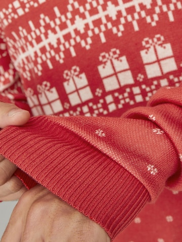 JACK & JONES Pullover i rød