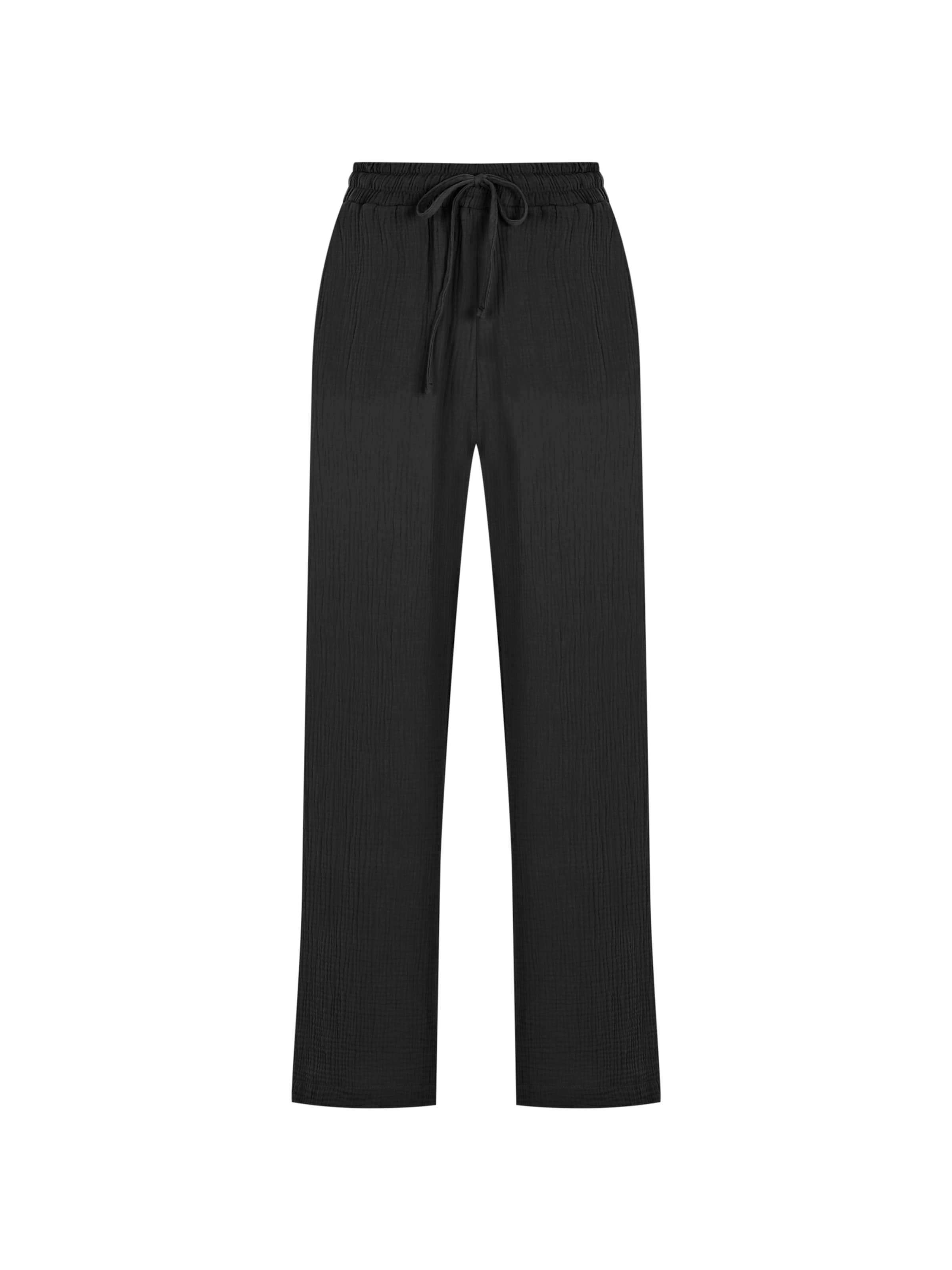 FRESHLIONS Loose fit Trousers 'Mila' in Black: front