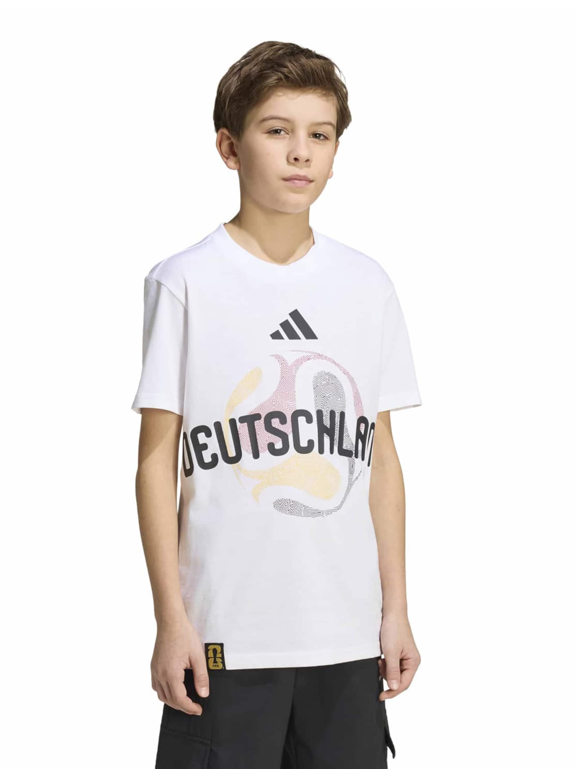 balts ADIDAS PERFORMANCE Sporta krekls 'FIFA Fussball-Weltmeisterschaft 26™ Deutschland': no priekšpuses