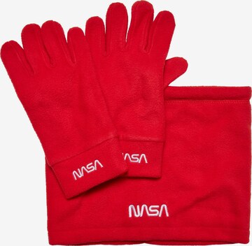 Mister Tee Full Finger Gloves in Red: front