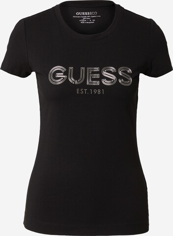 T-shirt GUESS en noir : devant