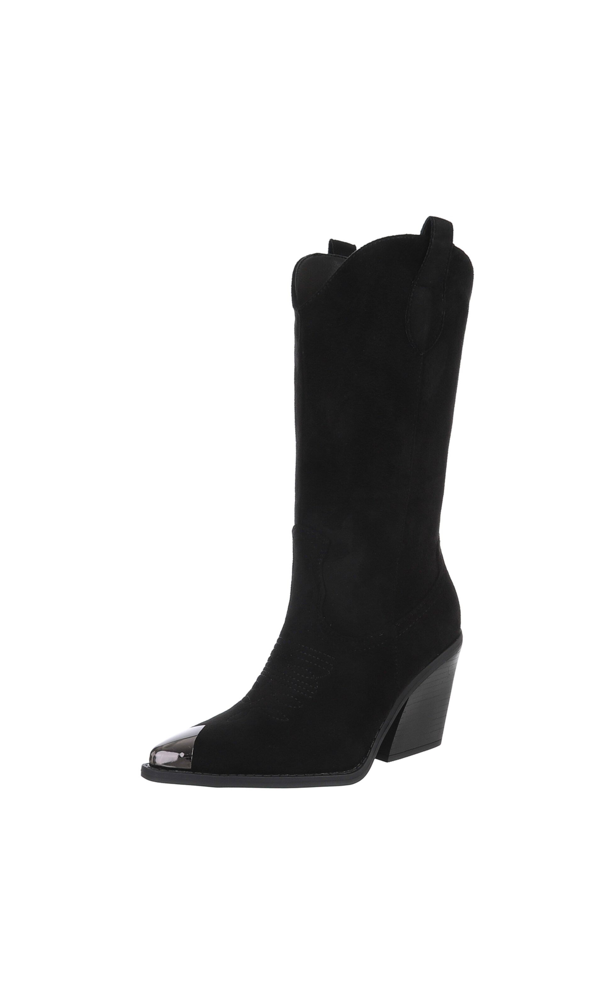 Ital-Design Cowboy Boots in Black: front