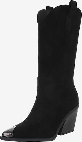 Ital-Design Cowboy Boots in Black: front