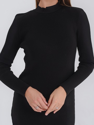 FRESHLIONS Knitted dress 'Evelina' in Black