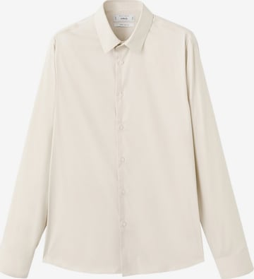 MANGO MAN Business Shirt 'Emotion' in Beige: front