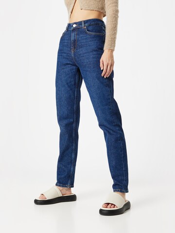 Coupe slim Jean 'Amy' SELECTED FEMME en bleu : devant