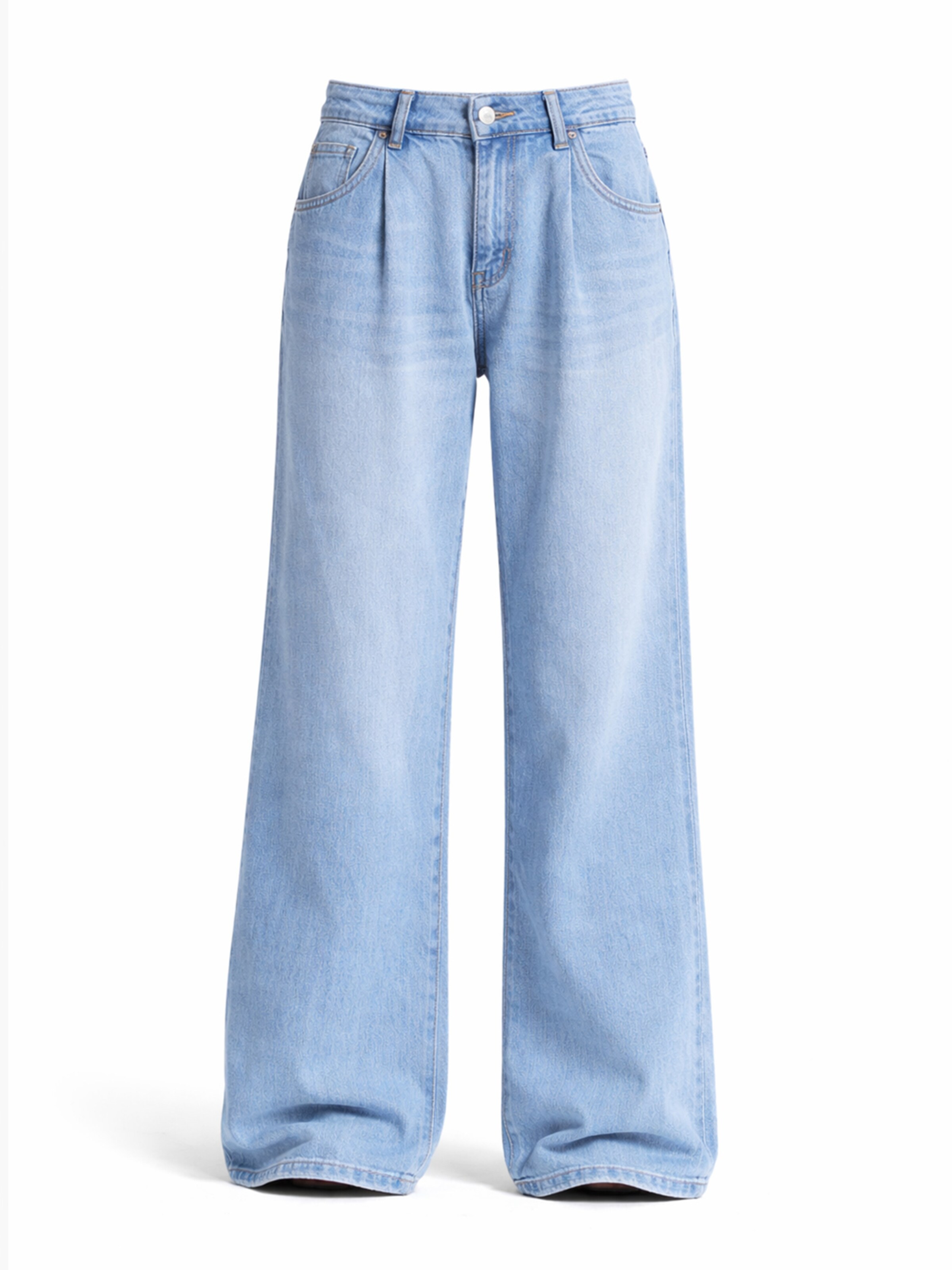 IT'S BASIC Regular Jeans 'Straight High Rise Jeans' in Blue: front