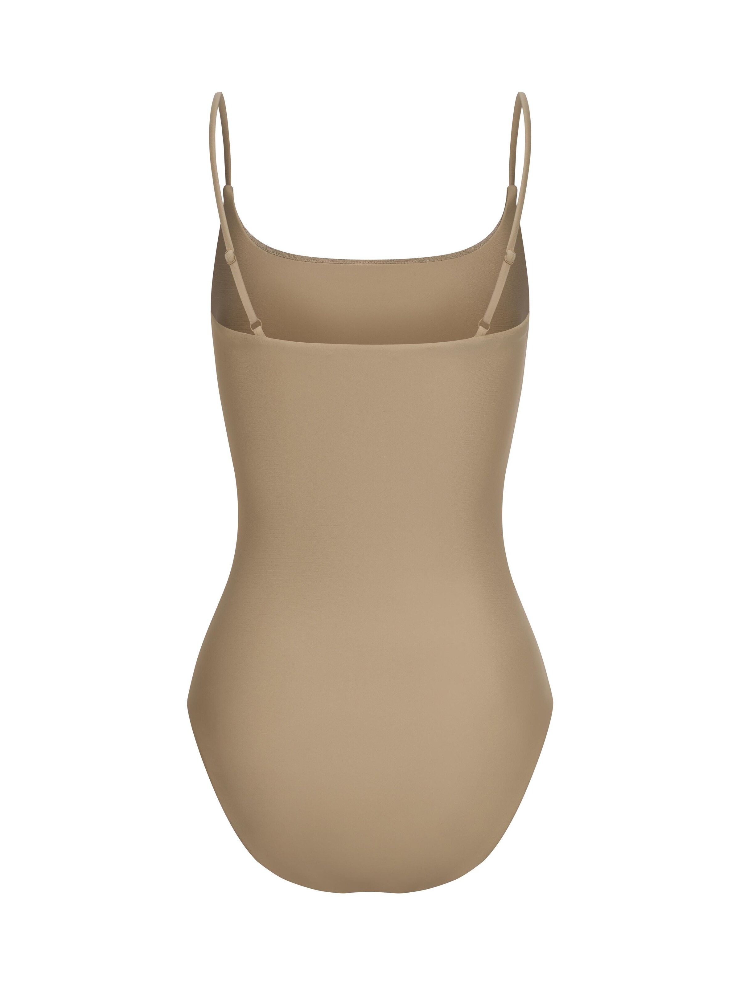 cfab (formerly creamy fabrics) - Traje de baño 'Square Neck Soft Sculpt Swimsuit' en beige
