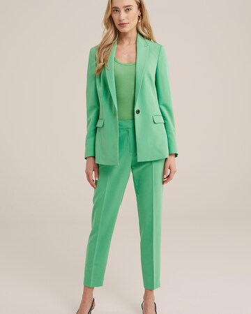 Coupe slim Pantalon à plis WE Fashion en vert