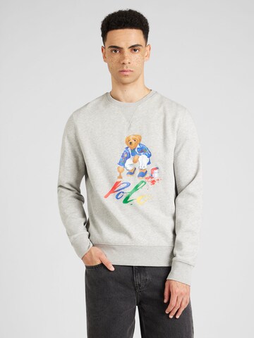 Sweat-shirt Polo Ralph Lauren en gris : devant