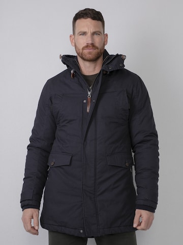 Petrol Industries Winter Parka in Blue: front