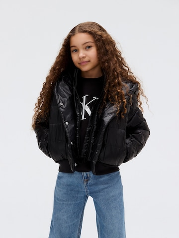Geacă de iarnă de la Calvin Klein Jeans pe negru: față
