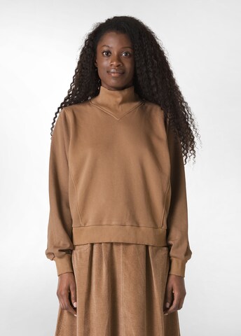 Sweat-shirt DEHA en marron : devant