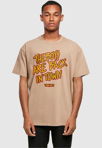 T-Shirt 'Thin Lizzy' Merchcode en beige : devant