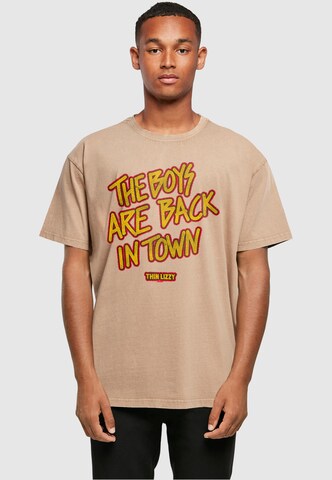 Merchcode Shirt 'Thin Lizzy' in Beige: voorkant