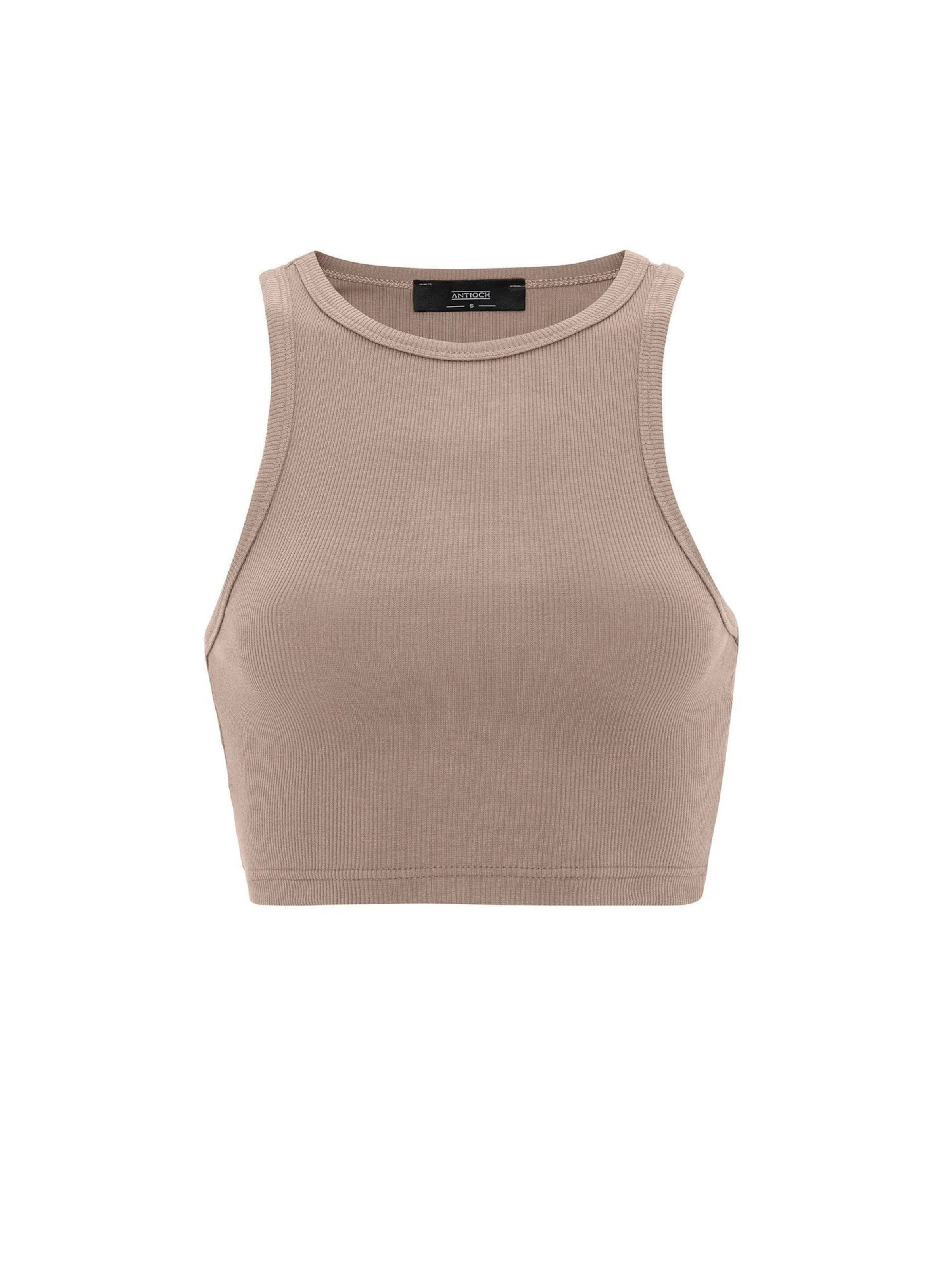 Antioch Top in Beige: front