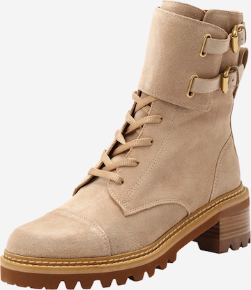 See by Chloe Lace Up Ankle Boots Mallory in Dark Brown ABOUT YOU