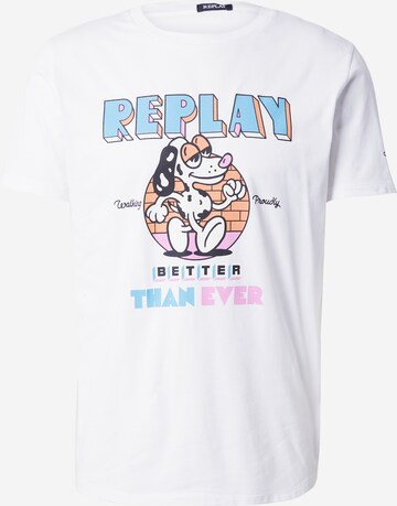 T-Shirt REPLAY en blanc : devant