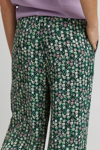 ICHI Wide leg Broek 'IHMARRAKECH' in Groen