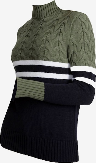 Jacey Quinn Pullover in grün / schwarz / weiß, Produktansicht
